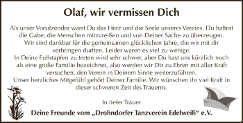 Traueranzeige von Olaf Seidensticker von Super Sonntag Aschersleben