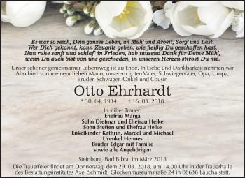 Traueranzeige von Otto Ehrhardt von Mitteldeutsche Zeitung