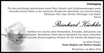Traueranzeige von Reinhard Küchler von Mitteldeutsche Zeitung Zeitz