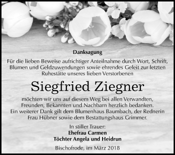 Traueranzeige von Siegfried Ziegner von Mitteldeutsche Zeitung