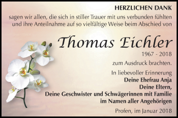 Traueranzeige von Thomas Eichler von Mitteldeutsche Zeitung Zeitz