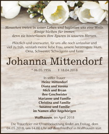 Traueranzeige von Ilse Hofmann von Mitteldeutsche Zeitung Bitterfeld