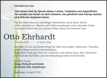 Traueranzeige von Otto Ehrhardt von Mitteldeutsche Zeitung