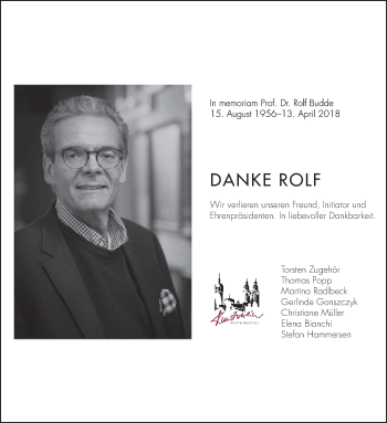 Traueranzeige von Rolf Budde von WVG - Wochenspiegel Wittenberg