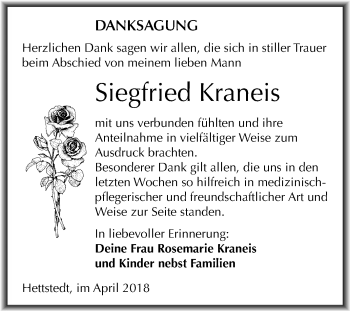 Traueranzeige von Siegfried Kraneis von Mitteldeutsche Zeitung