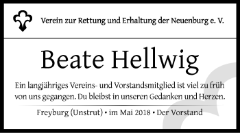 Traueranzeige von Beate Hellwig von Mitteldeutsche Zeitung