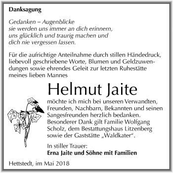 Traueranzeige von Helmut Jaite von Mitteldeutsche Zeitung