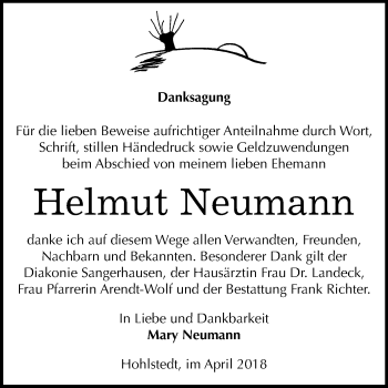 Traueranzeige von Helmut Neumann von Mitteldeutsche Zeitung