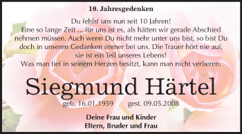 Traueranzeige von Siegmund Härtel von Mitteldeutsche Zeitung