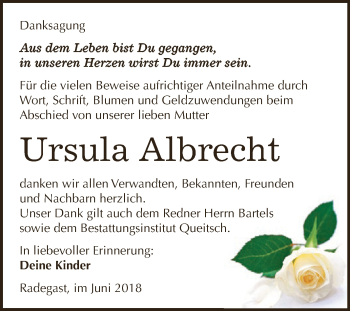 Traueranzeige von Annelies Wünsche von Mitteldeutsche Zeitung Merseburg/Querfurt