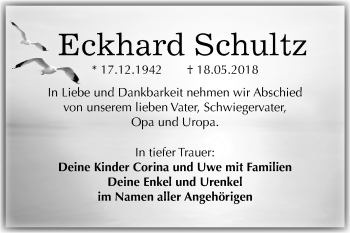 Traueranzeige von Eckhard Schultz von Mitteldeutsche Zeitung Merseburg/Querfurt