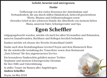 Traueranzeige von Egon Scheffler von Mitteldeutsche Zeitung Aschersleben