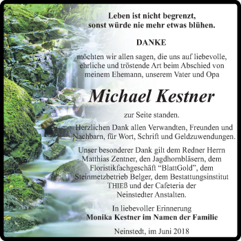 Traueranzeige von Michael Kestner von Mitteldeutsche Zeitung Quedlinburg