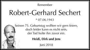 Traueranzeige von Robert-Gerhard Sechert von Mitteldeutsche Zeitung Halle/Saalkreis