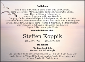 Traueranzeige von Steffen Koppik von Mitteldeutsche Zeitung Halle/Saalkreis