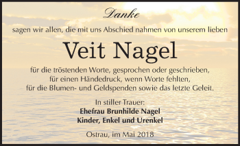 Traueranzeige von Veit Nagel von Mitteldeutsche Zeitung Halle/Saalkreis