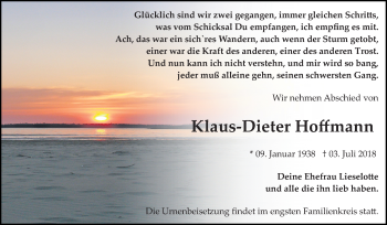 Traueranzeige von Klaus-Dieter Hoffmann von Mitteldeutsche Zeitung Bitterfeld