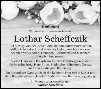 Traueranzeige von Lothar Scheffczik von Mitteldeutsche Zeitung Dessau-Roßlau