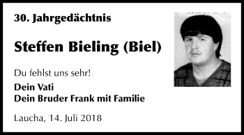 Traueranzeige von Steffen Bieling von Mitteldeutsche Zeitung