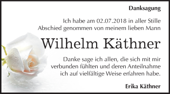 Traueranzeige von Wilhelm Käthner von Mitteldeutsche Zeitung