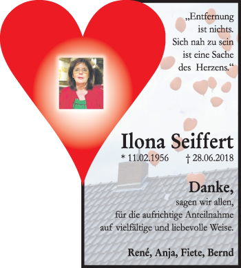 Traueranzeige von Ilona Seiffert von Mitteldeutsche Zeitung