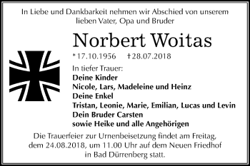Traueranzeige von Norbert Woitas von Mitteldeutsche Zeitung Merseburg/Querfurt