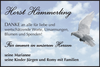 Traueranzeige von Horst Hämmerling von Mitteldeutsche Zeitung Zeitz