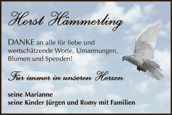 Traueranzeige von Horst Hämmerling von Super Sonntag Zeitz