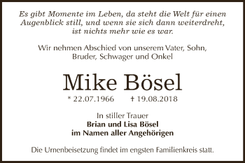 Traueranzeige von Mike Bösel von Super Sonntag SGH Mansf. Land