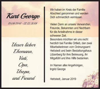 Traueranzeige von Kurt George von Mitteldeutsche Zeitung