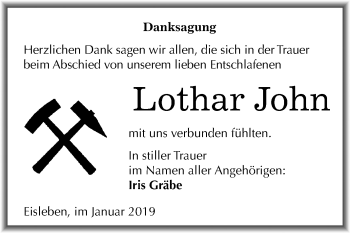 Traueranzeige von Lothar John von Mitteldeutsche Zeitung