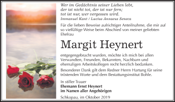 Traueranzeige von Margit Heynert von Mitteldeutsche Zeitung Merseburg/Querfurt