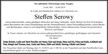 Traueranzeige von Steffen Serowy von Mitteldeutsche Zeitung Halle/Saalkreis