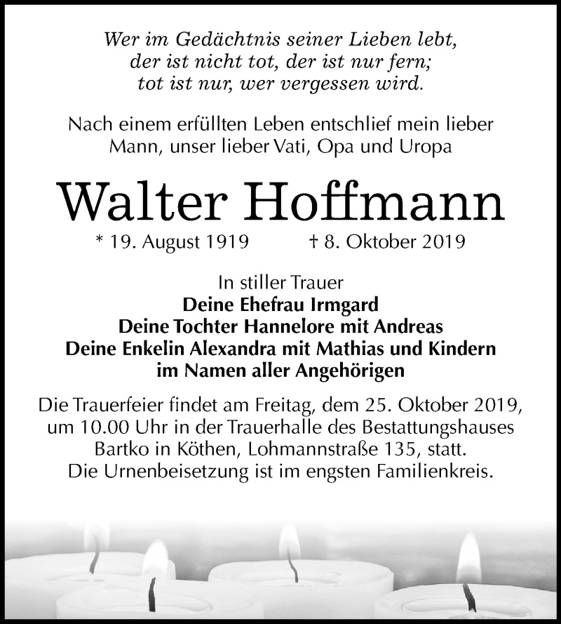 Walther traumfrau gesucht gestorben
