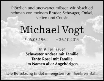 Traueranzeige von MichaelVogt Vogt von Super Sonntag Wittenberg