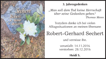 Traueranzeige von Robert-Gerhard Sechert von Mitteldeutsche Zeitung Halle/Saalkreis