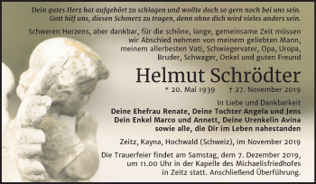 Traueranzeige von Helmut Schrödter von Wochenspiegel Zeitz