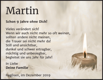 Traueranzeige von Martin  von Mitteldeutsche Zeitung Wittenberg