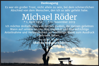 Traueranzeige von Michael Röder von Super Sonntag Zeitz
