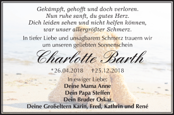 Traueranzeige von Charlotte Barth von Mitteldeutsche Zeitung Merseburg/Querfurt
