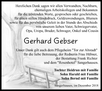 Traueranzeige von Gerhard Gebser von WVG - Wochenspiegel SGH