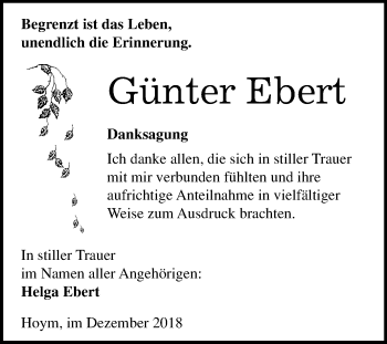 Traueranzeige von Günter Ebert von Mitteldeutsche Zeitung Aschersleben