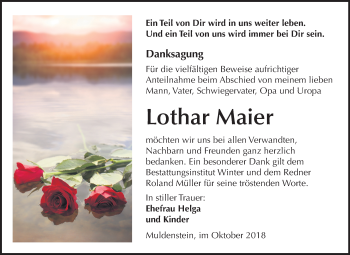 Traueranzeige von Lothar Maier von Mitteldeutsche Zeitung Bitterfeld
