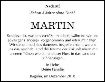 Traueranzeige von Martin  von Mitteldeutsche Zeitung Wittenberg