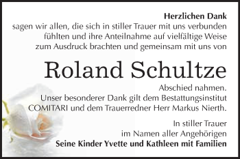 Traueranzeige von Roland Schultze von WVG - Wochenspiegel NMB / WSF / ZTZ
