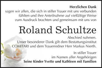 Traueranzeige von Roland Schultze von Mitteldeutsche Zeitung Weißenfels