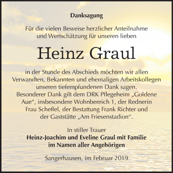 Traueranzeige von Heinz Graul von Mitteldeutsche Zeitung