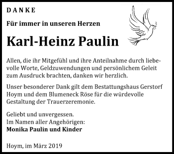 Traueranzeige von Karl-Heinz Paulin von Mitteldeutsche Zeitung Aschersleben