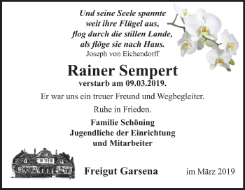 Traueranzeige von Rainer Sempert von Mitteldeutsche Zeitung