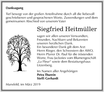 Traueranzeige von Siegfried Heitmüller von Mitteldeutsche Zeitung